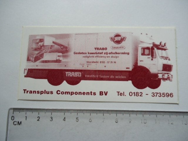 sticker oud Mercedes truck Moordrecht trabo transplus comp, Verzamelen, Verzenden, Zo goed als nieuw, Bedrijf of Vereniging