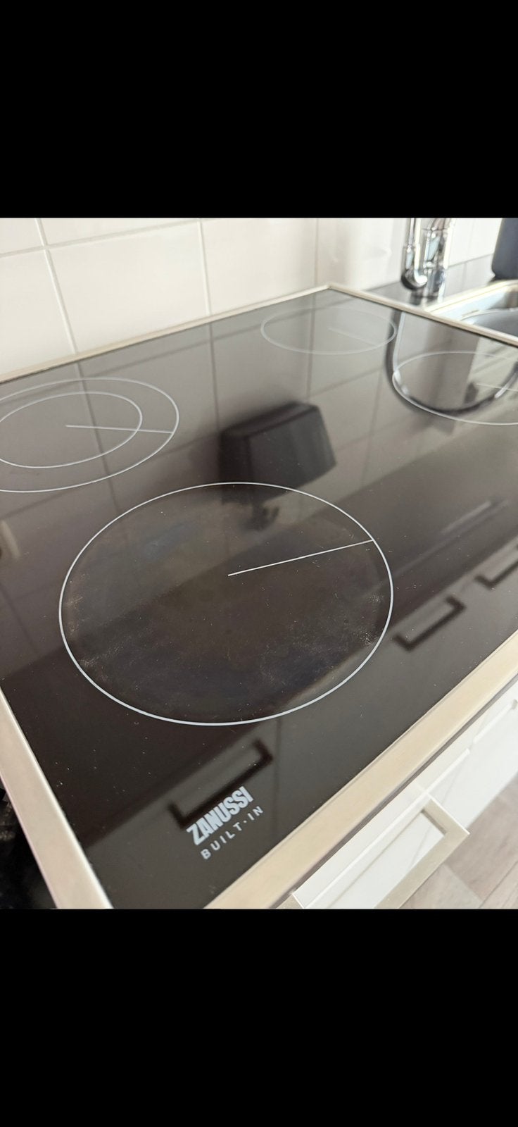 Zanussi Keramische Kookplaat ZKF 65 LX Inclusief Perilex, Witgoed en Apparatuur, Kookplaten, Gebruikt, Keramisch, Inbouw, 4 kookzones
