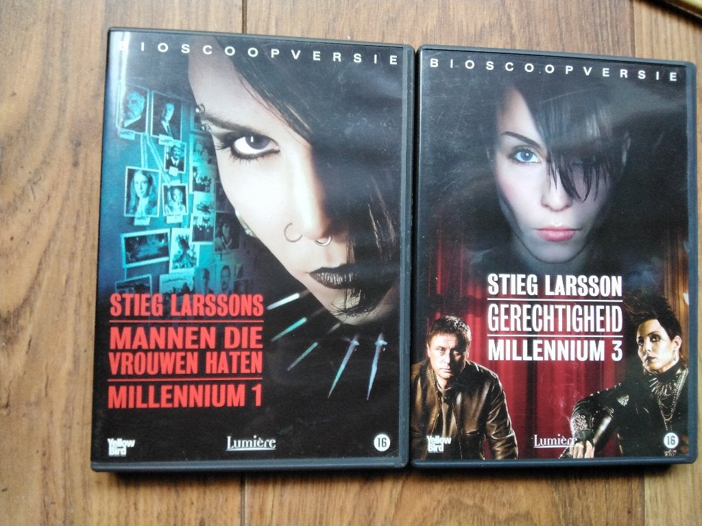 Millennium 1 en 3 bioscoop versie, 2 dvds, origineel, Vanaf 16 jaar, Nederlands, Actiethriller, Ophalen of Verzenden
