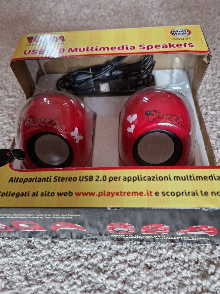 Vintage Pucca USB Multimedia Speakers (Stereo 2.0) – Rare!, Ophalen of Verzenden, Nieuw