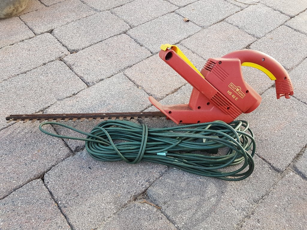 Heggenschaar Wolf 400 Watt met verlengsnoer, Ophalen of Verzenden, Gebruikt, Elektrisch, Wolf