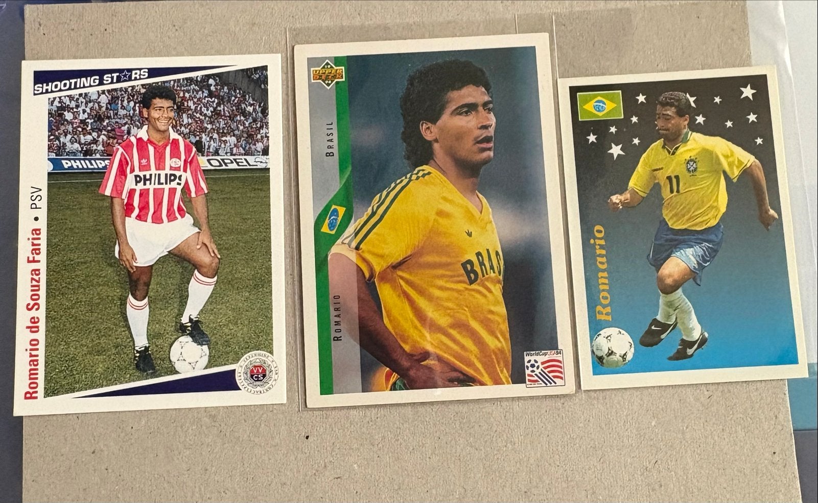 Romario Voetbalkaarten - PSV en Brazilië Collectie, Ophalen of Verzenden, Zo goed als nieuw, PSV, Spelerskaart