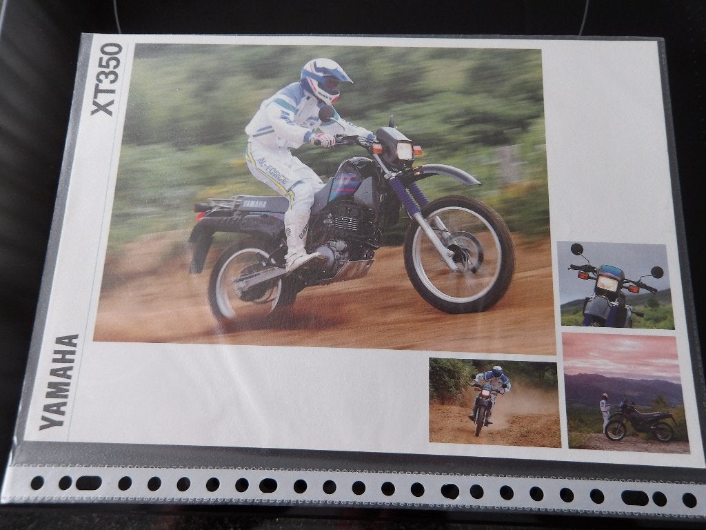 Yamaha XT350 Motorfiets Brochure/Folder, Motoren, Ophalen of Verzenden, Yamaha