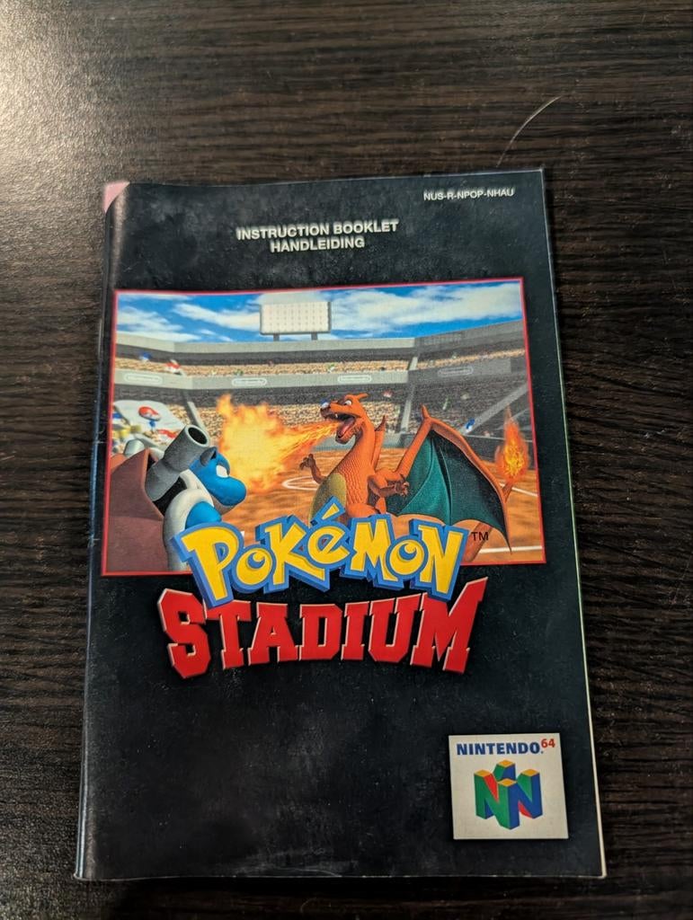 originele Pokémon Stadium handleiding voor de Nintendo 64., 1 speler, Ophalen, Zo goed als nieuw, Vanaf 3 jaar