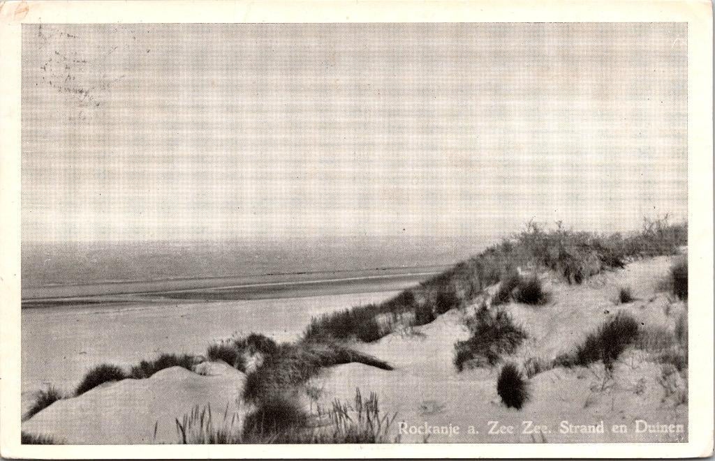 Rockanje aan Zee - Zee, strand en duinen (1954), Verzenden, 1940 tot 1960, Gelopen, Zuid-Holland