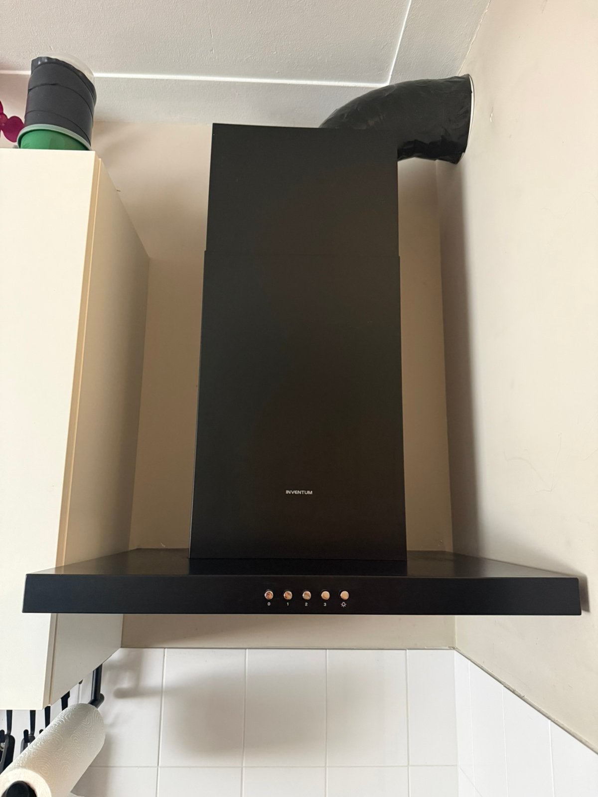 Inventum afzuigkap zwart AKB6004ZWA, Witgoed en Apparatuur, Ophalen, Zo goed als nieuw, 200 tot 400 m³ per uur
