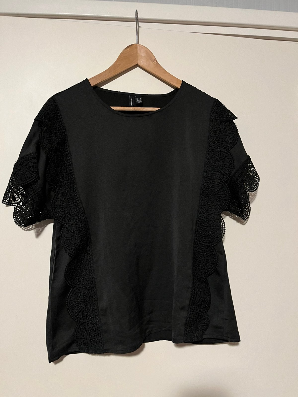Shirt vero moda maat L zwart zgan, Ophalen of Verzenden, Zo goed als nieuw, Zwart, Korte mouw