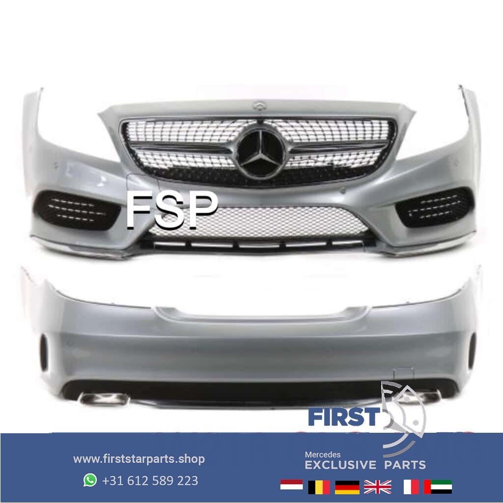 W218 CLS AMG Pakket origineel Mercedes Voorbumper + Achterbu, Gebruikt, -, Ophalen of Verzenden, Bumper