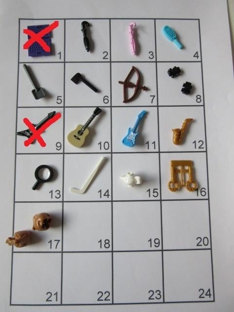 L391 LEGO MINIFIG ACCESSOIRES PARAPLU SCHAATS LAPTOP GITAAR, Kinderen en Baby's, Speelgoed | Duplo en Lego, Nieuw, Lego, Losse stenen
