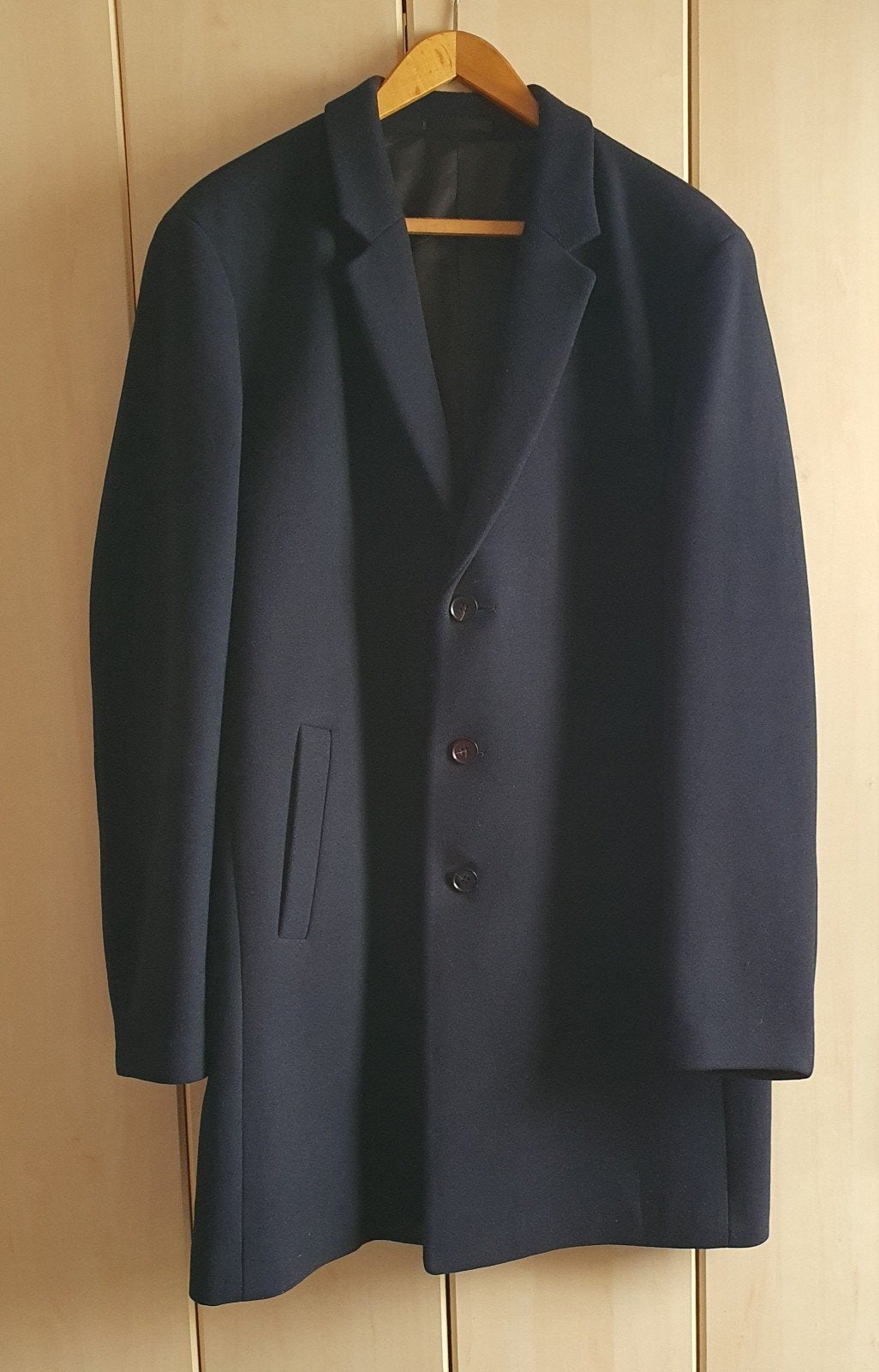 Heren Wollen Mantel Zwart Jack & Jones, Verzenden, Zwart, Nieuw, Overige maten