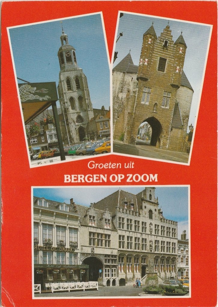 BERGEN OP ZOOM  Kerk Stadhuis Poort Groeten, Verzenden, 1980 tot heden, Gelopen, Noord-Brabant