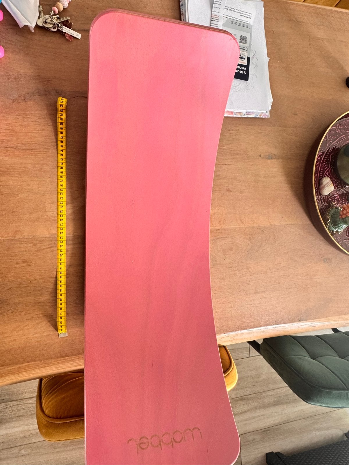 Roze Wobbel met roze vilt, Ophalen, Gebruikt, Ontdekken