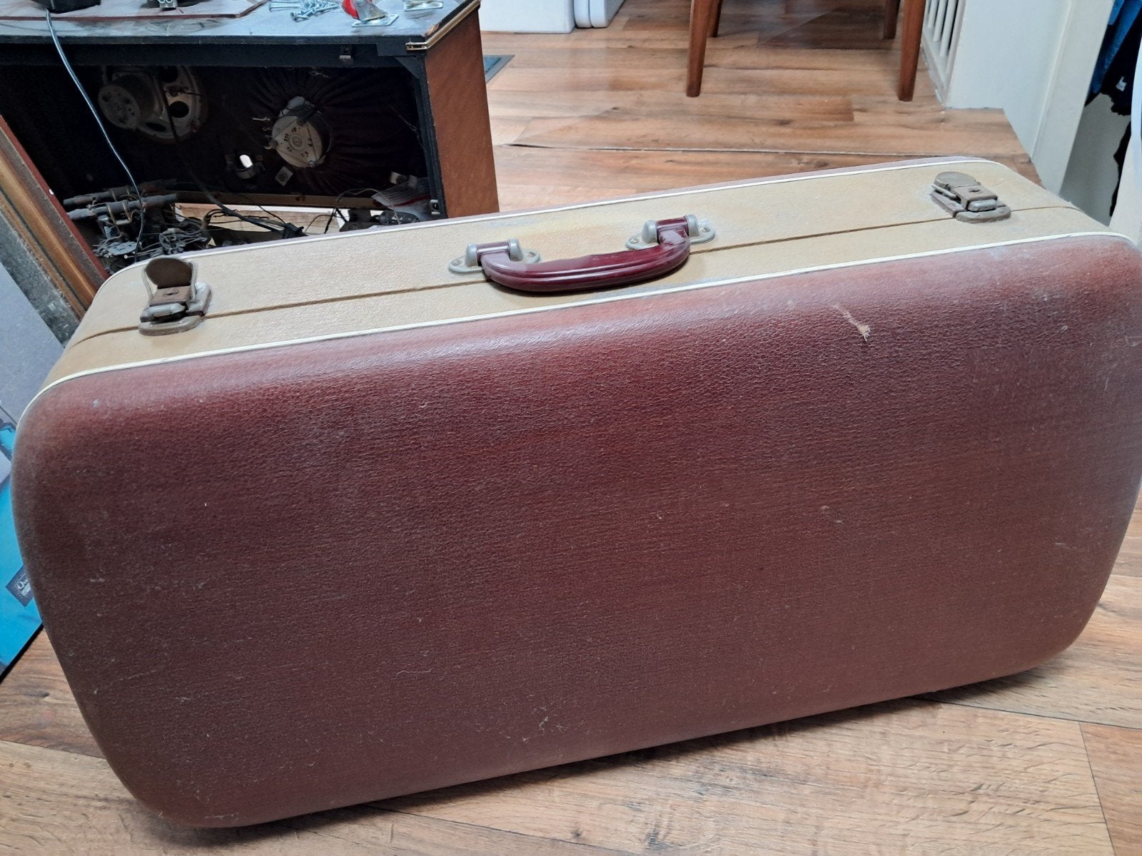 Vintage Harmophone elektronisch orgel/keyboard met koffer, Ophalen, Gebruikt, 49 toetsen, Overige merken