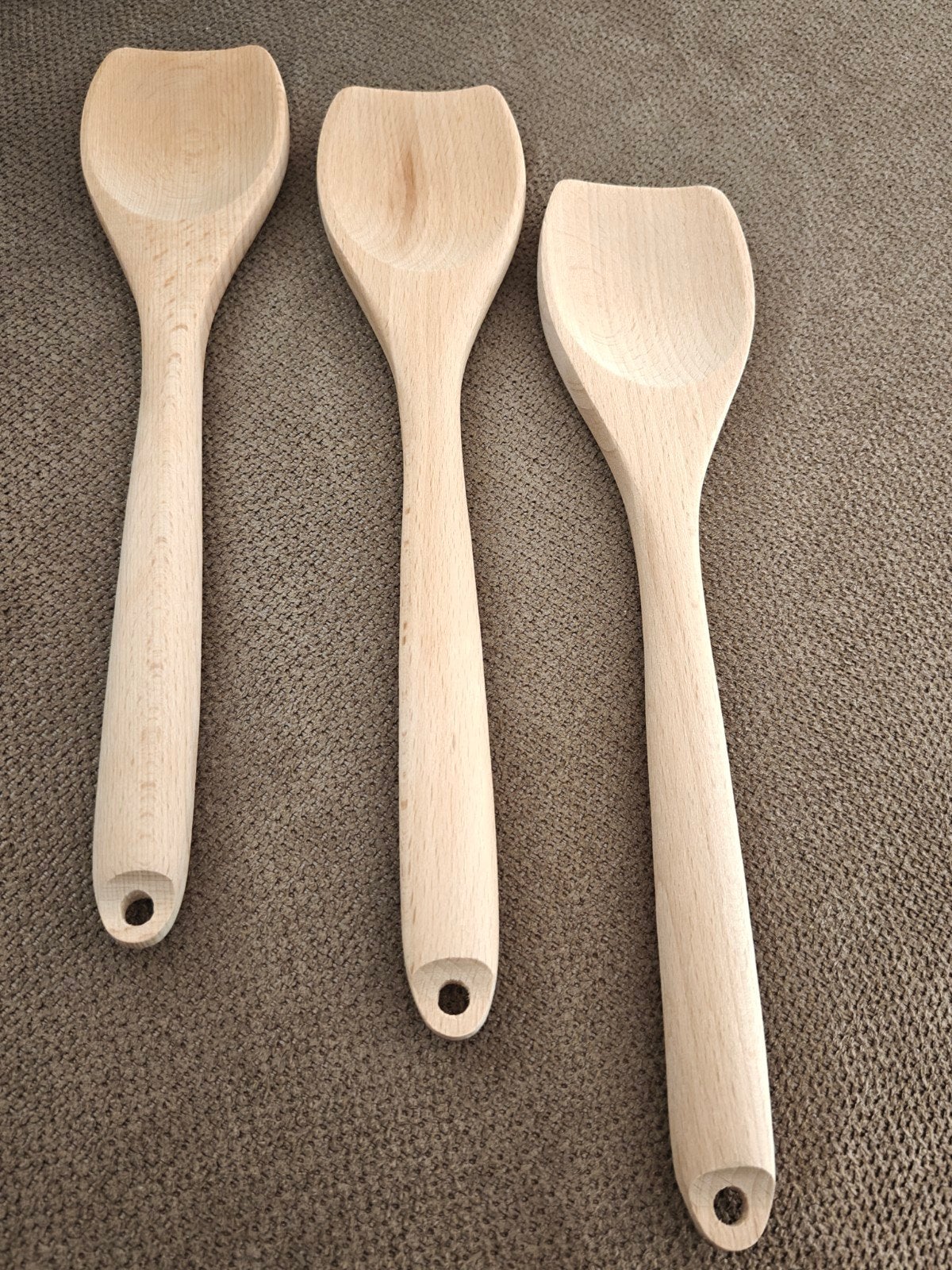 Set van 3 houten pollepels, ca. 31 cm, Ophalen of Verzenden, Nieuw, Hout, Bruin