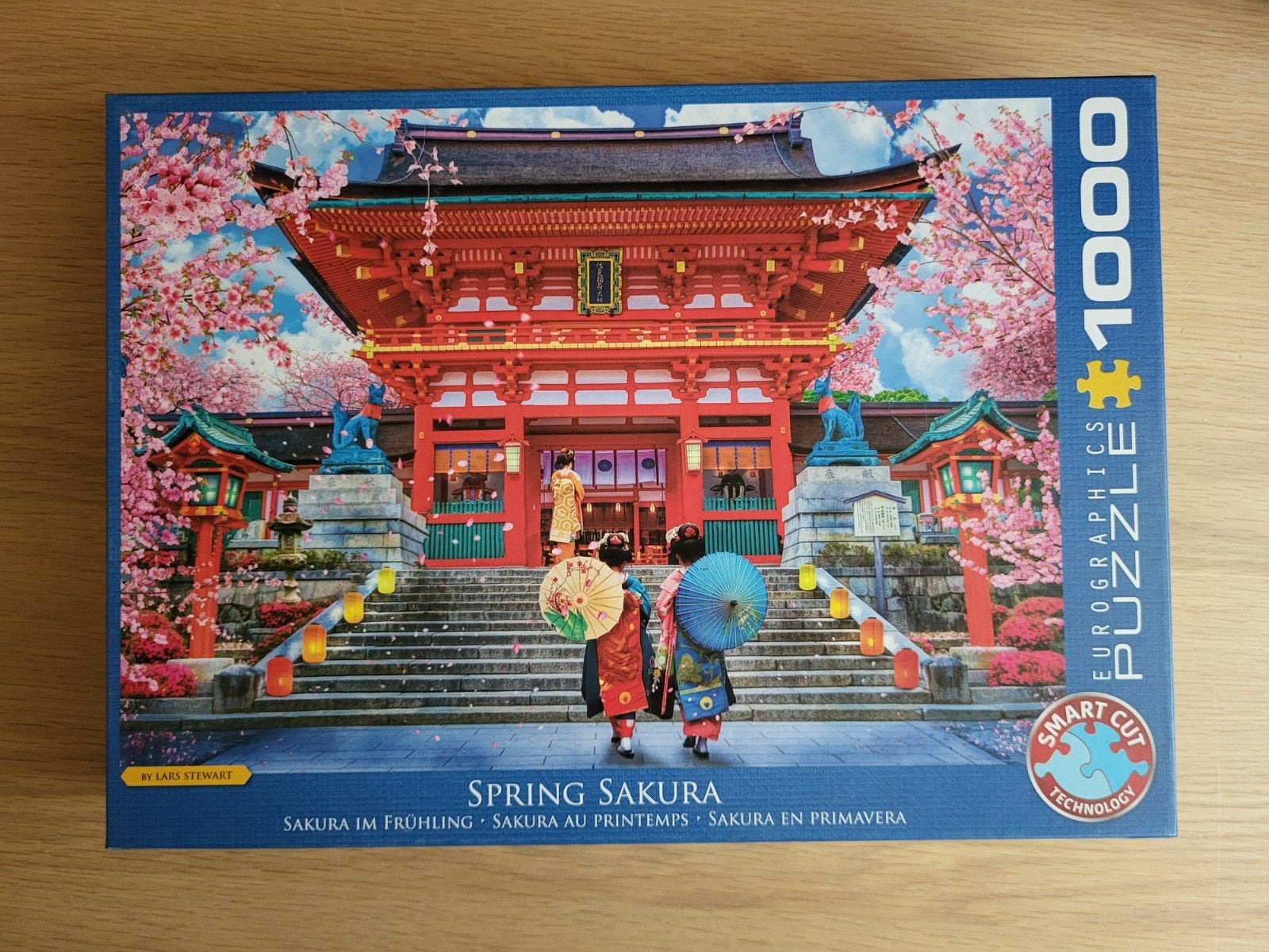 Eurographics Spring Sakura Legpuzzel 1000 stukjes, Ophalen of Verzenden, 500 t/m 1500 stukjes, Zo goed als nieuw, Legpuzzel