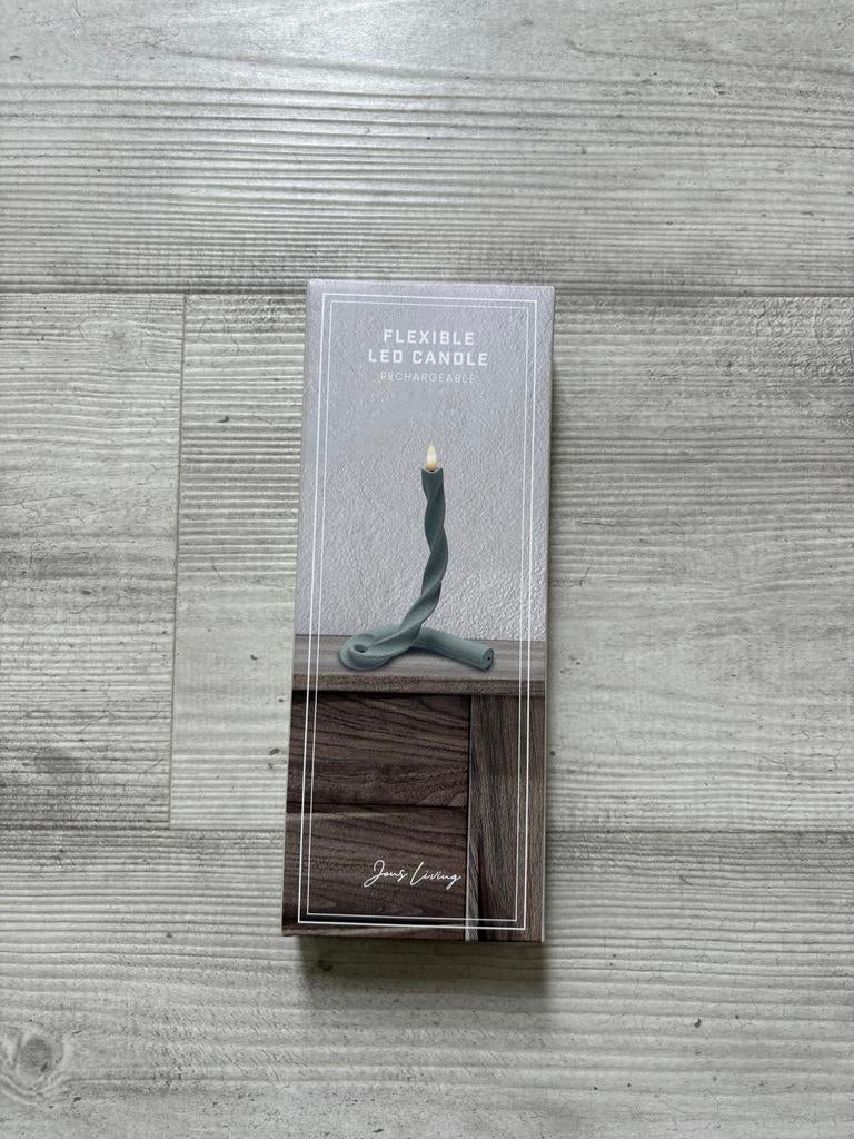 Jens Living Flexibele LED Kaars - Oplaadbaar, Kunststof, Grijs, Nieuw, Ophalen of Verzenden