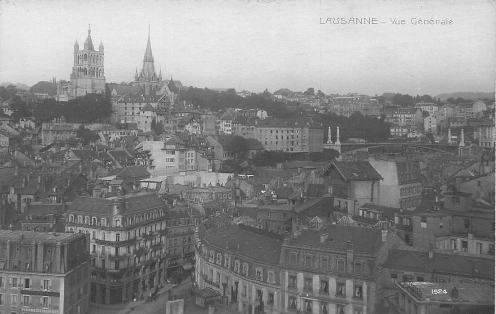 702-453-037 Lausanne Vue Generale, Verzamelen, Ansichtkaarten | Buitenland, Verzenden, Voor 1920, Overig Europa