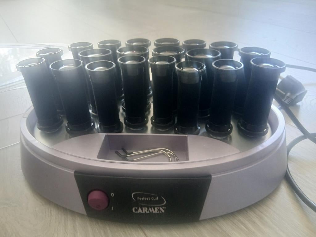 Carmen Perfect Curl - 20 haarrollers met clips carmenset, Ophalen of Verzenden, Zo goed als nieuw, Krultang of Stijltang