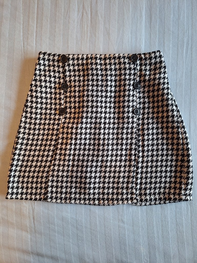 Hele mooie rok zwart/creme merk Shein maat S, Zwart, Ophalen of Verzenden, Zo goed als nieuw, Maat 36 (S)