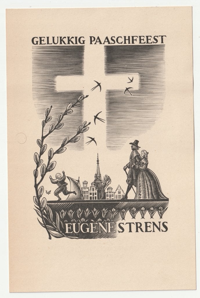 Valentin Le Campion houtgravure Ir. Eugène Strens, Antiek en Kunst, Verzenden