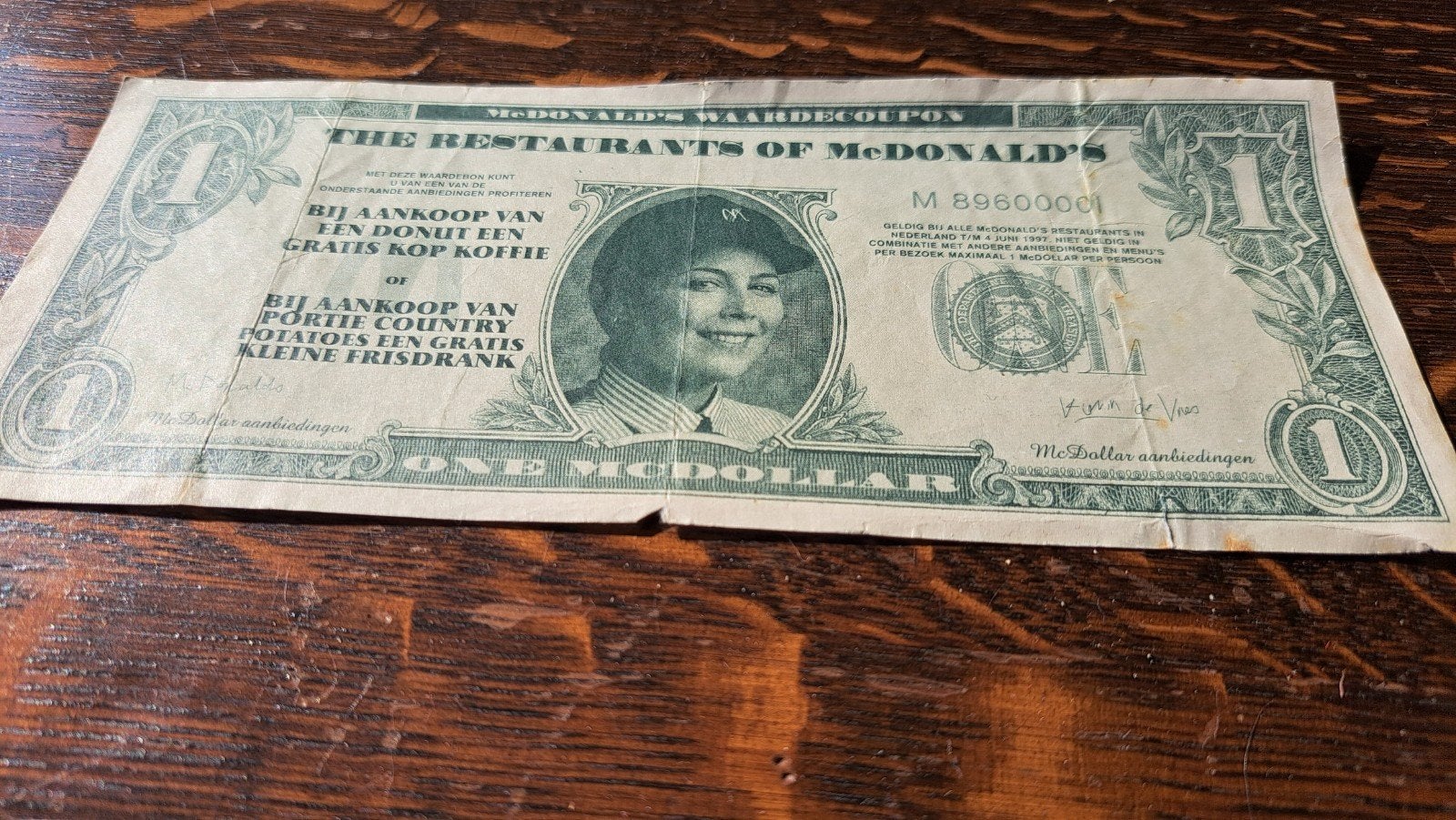Zeldzame McDonald's McDollar Waardecoupon - Vintage, Ophalen of Verzenden