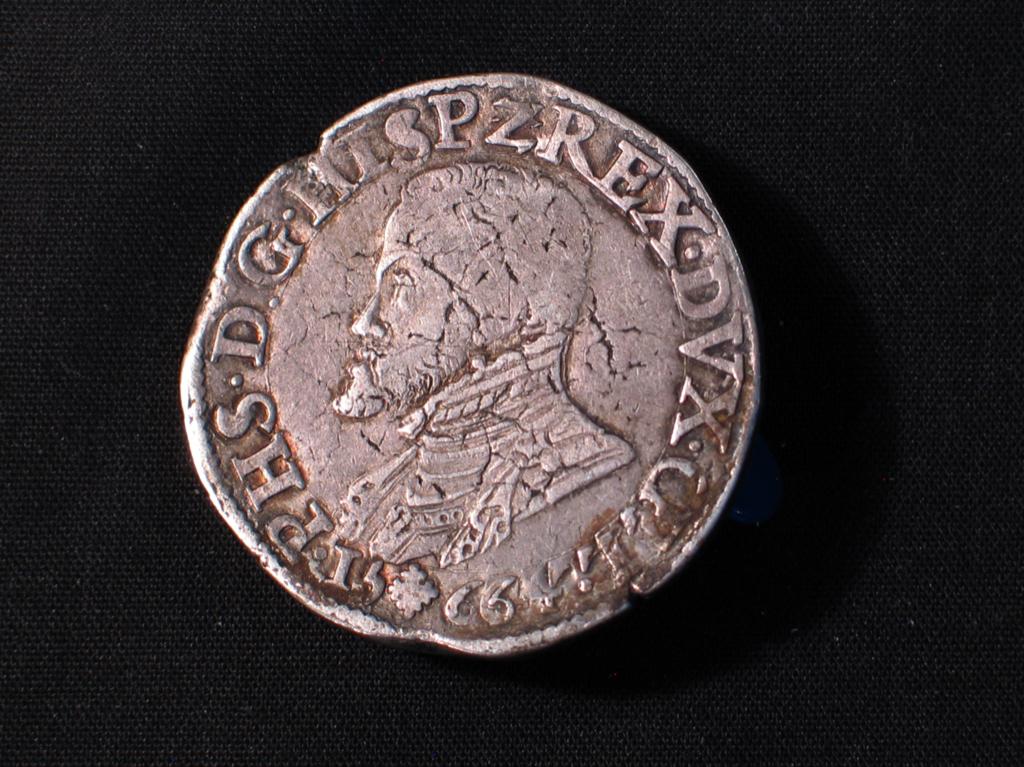 1/2 zilveren Philipsdaalder Gelderland 1565 (overslag). 1838, Postzegels en Munten, Munten | Nederland, Vóór koninkrijk, Zilver
