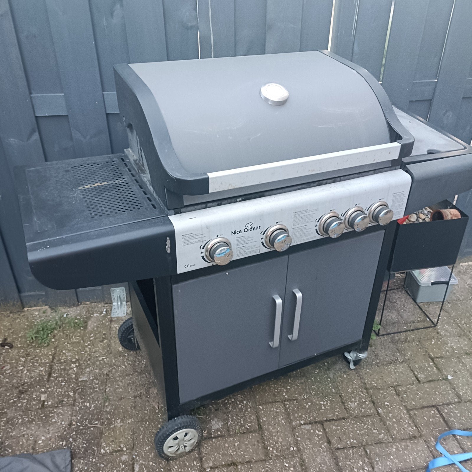 Nice Cooker Gasbarbecue met zijbrander, Ophalen of Verzenden, Gebruikt, Nice Cooker