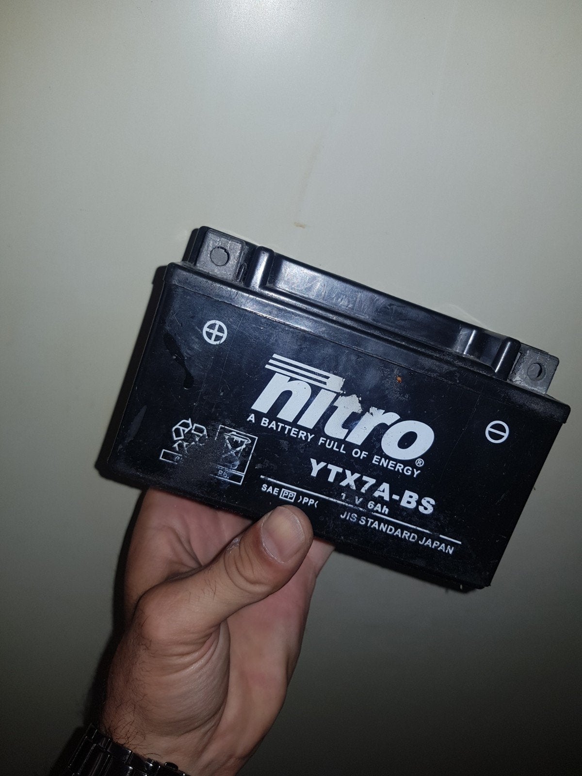 Nitro YTX7A-BS accu - 12V 6Ah, Ophalen of Verzenden, Gebruikt