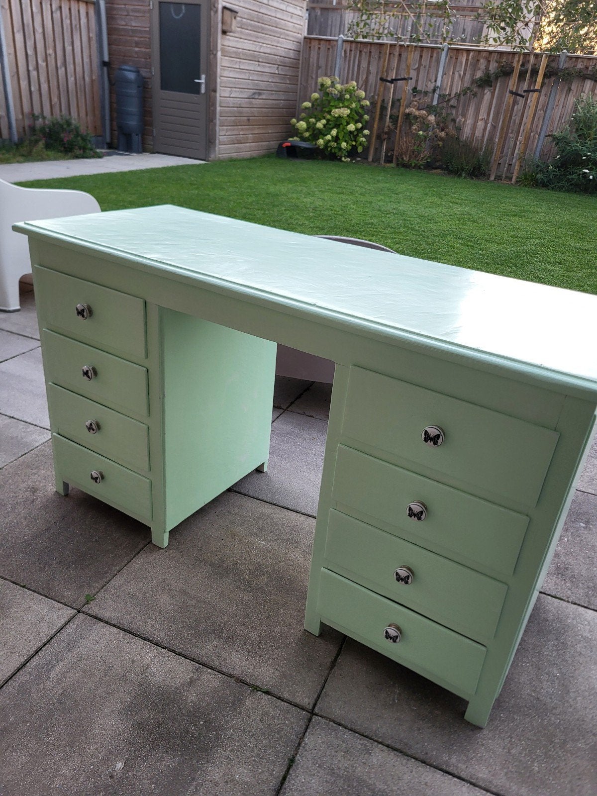 Mooi houten bureau,  overschilderbaar, Ophalen
