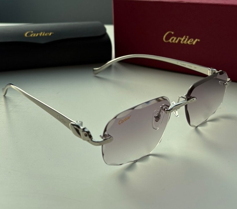 Cartier Panthère Zonnebril Zilver Grijze Glazen (dita dalia), Sieraden, Tassen en Uiterlijk, Ophalen of Verzenden, Zo goed als nieuw