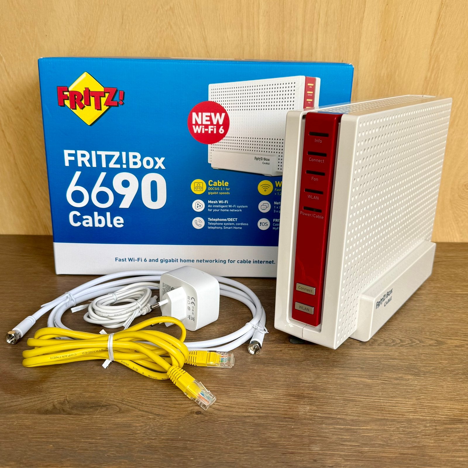 FRITZ!Box 6690 Cable - vervangende modem/router voor Ziggo, Computers en Software, Ophalen of Verzenden, Zo goed als nieuw, Router met modem