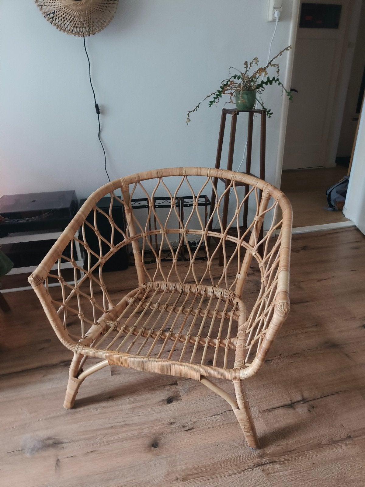 Ikea Stockholm fauteuil (niet meer te verkrijgen), Ophalen, Zo goed als nieuw, 75 tot 100 cm, Riet of Rotan