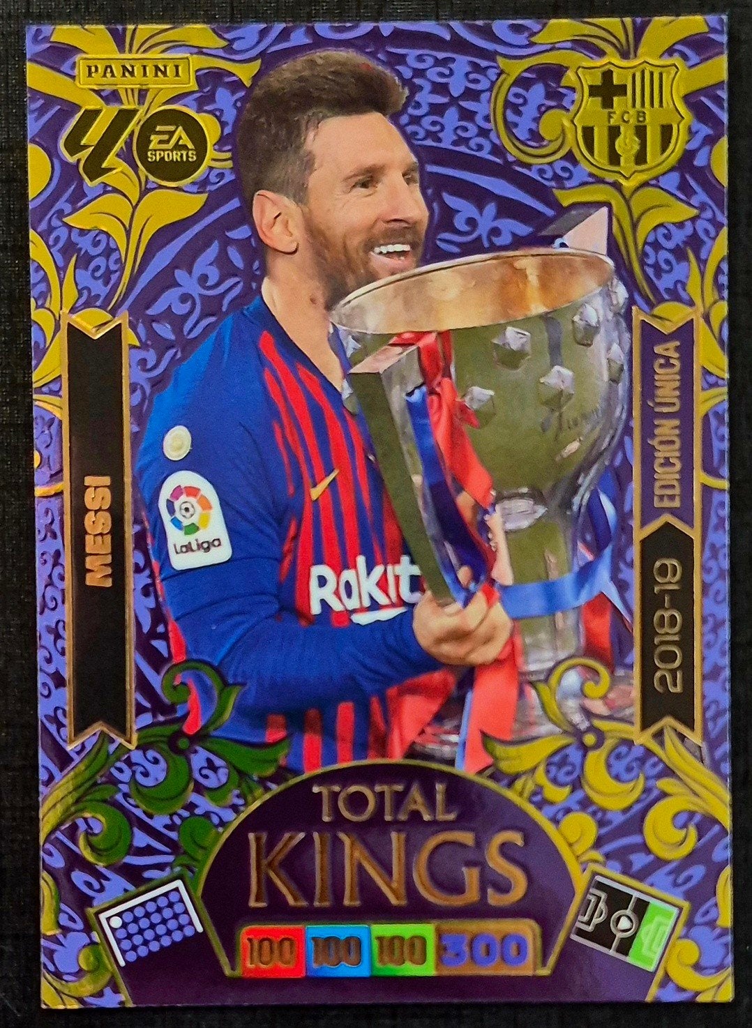 Panini La Liga Total Kings Lionel Messi - FC Barcelona, Ophalen of Verzenden, Zo goed als nieuw, Plaatje