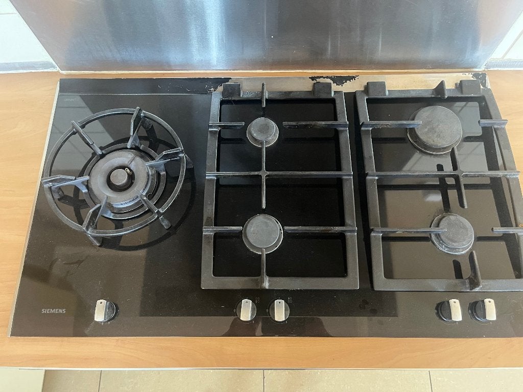 Siemens inbouw 5-pit gaskookplaat ER947501N met Ceran glas, Ophalen, Gebruikt, Inbouw, Gas