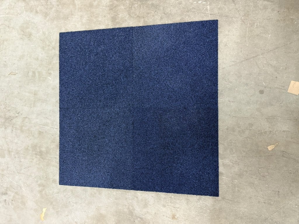 Partijen van 30m2 Tweedehands goedkope tapijttegels, Ophalen, Gebruikt, Blauw, 75 m² of meer