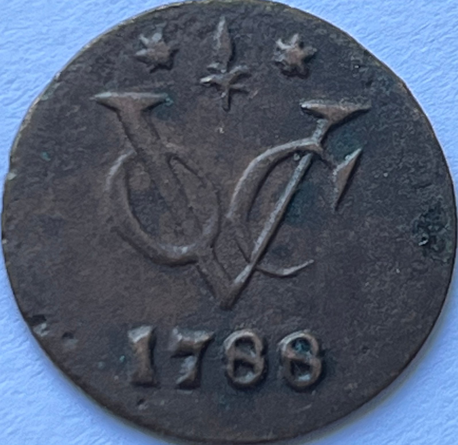 VOC Gelderland halve duit 1788, Ophalen of Verzenden, Vóór koninkrijk, Overige waardes, Losse munt