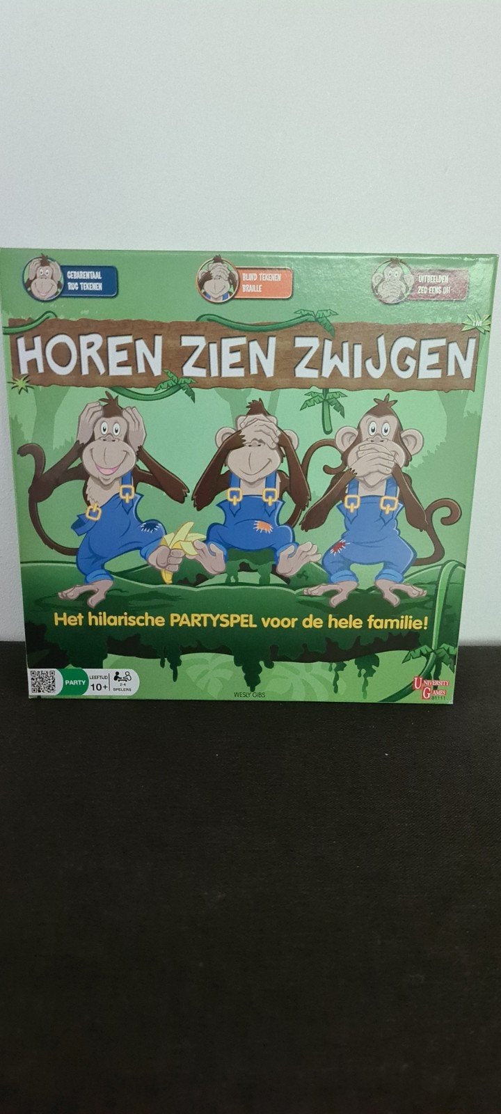 Horen Zien Zwijgen - Hilarisch Partyspel voor Familie, Vijf spelers of meer, Ophalen, Zo goed als nieuw, University Games