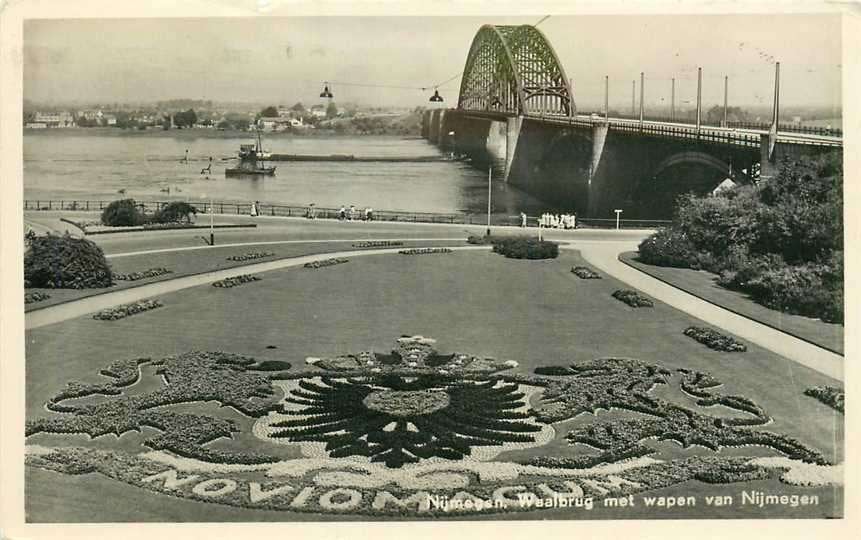 300-223-023 Nijmegen Waalbrug met wapen van Nijmegen, Verzamelen, Verzenden, Voor 1920, Gelderland