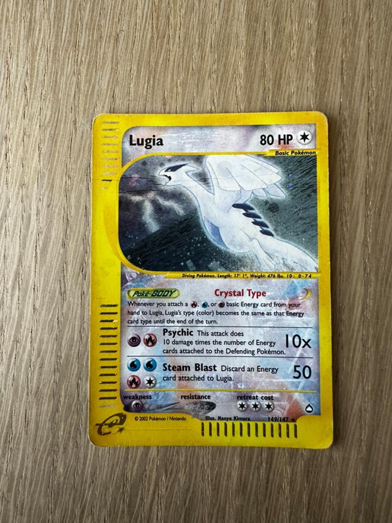Lugia (AQ 149) Aquapolis, Hobby en Vrije tijd, Verzamelkaartspellen | Pokémon, Ophalen of Verzenden, Gebruikt, Losse kaart, Foil