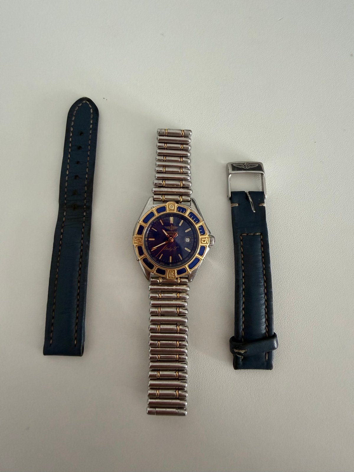Breitling Lady-J D52065 Dameshorloge Staal/Geelgoud, Overige merken, Gebruikt, Staal, Polshorloge