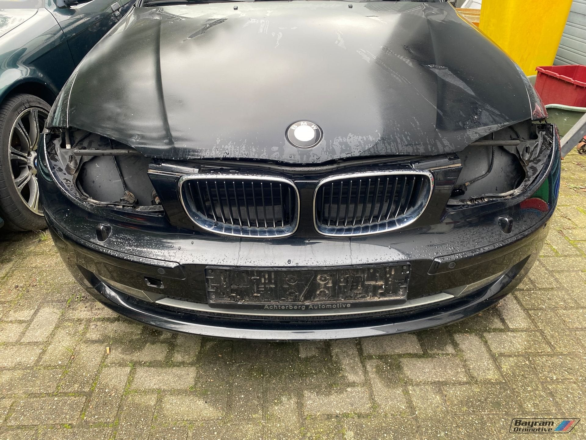Bmw E87 voorbumper zwart lci volle versie 1-serie bumper, Ophalen, Gebruikt, -, Voor