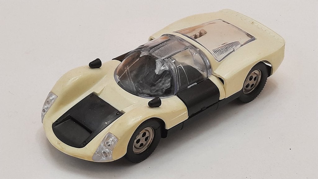 Porsche Carrera 6 1:43 Norev Plastigam, Ophalen of Verzenden, Gebruikt, Auto, Norev