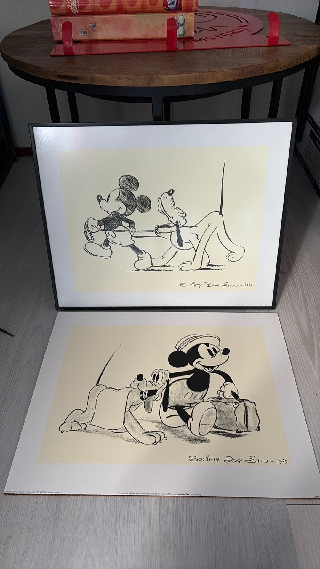Mickey mouse Society dog show 1939 schilderij disney kunst, Ophalen of Verzenden, Mickey Mouse, Zo goed als nieuw