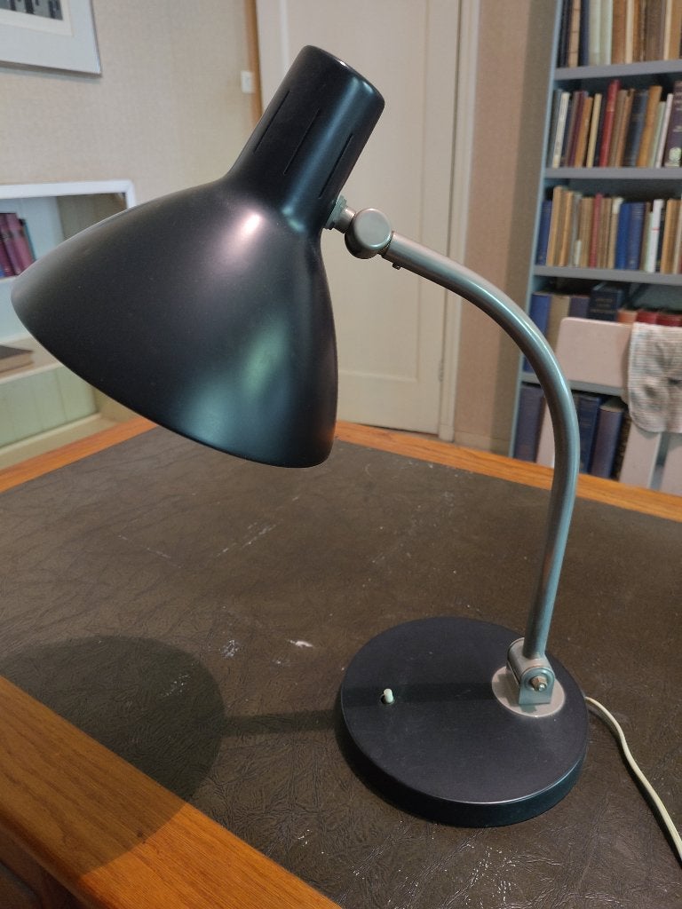 Hala bureaulamp, jaren 60, Huis en Inrichting, Lampen | Tafellampen, Ophalen, Gebruikt, Bauhaus invloed, Metaal