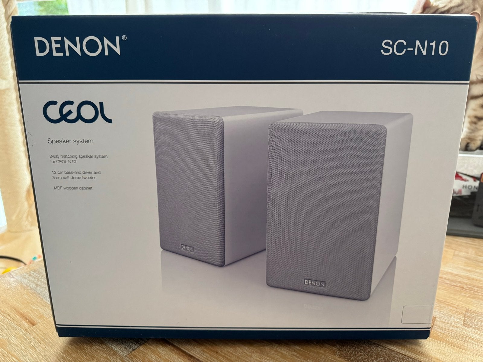 Denon SC-N10 CEOL Speaker Systeem - Wit, Zo goed als nieuw, 60 tot 120 watt, Boekenplank luidspreker, Ophalen
