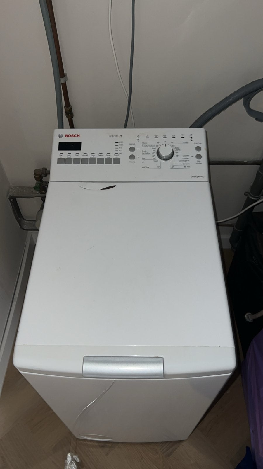 Bosch Serie 4 bovenlader wasmachine – 6 kg, Ophalen, 1200 tot 1600 toeren, Gebruikt, 4 tot 6 kg