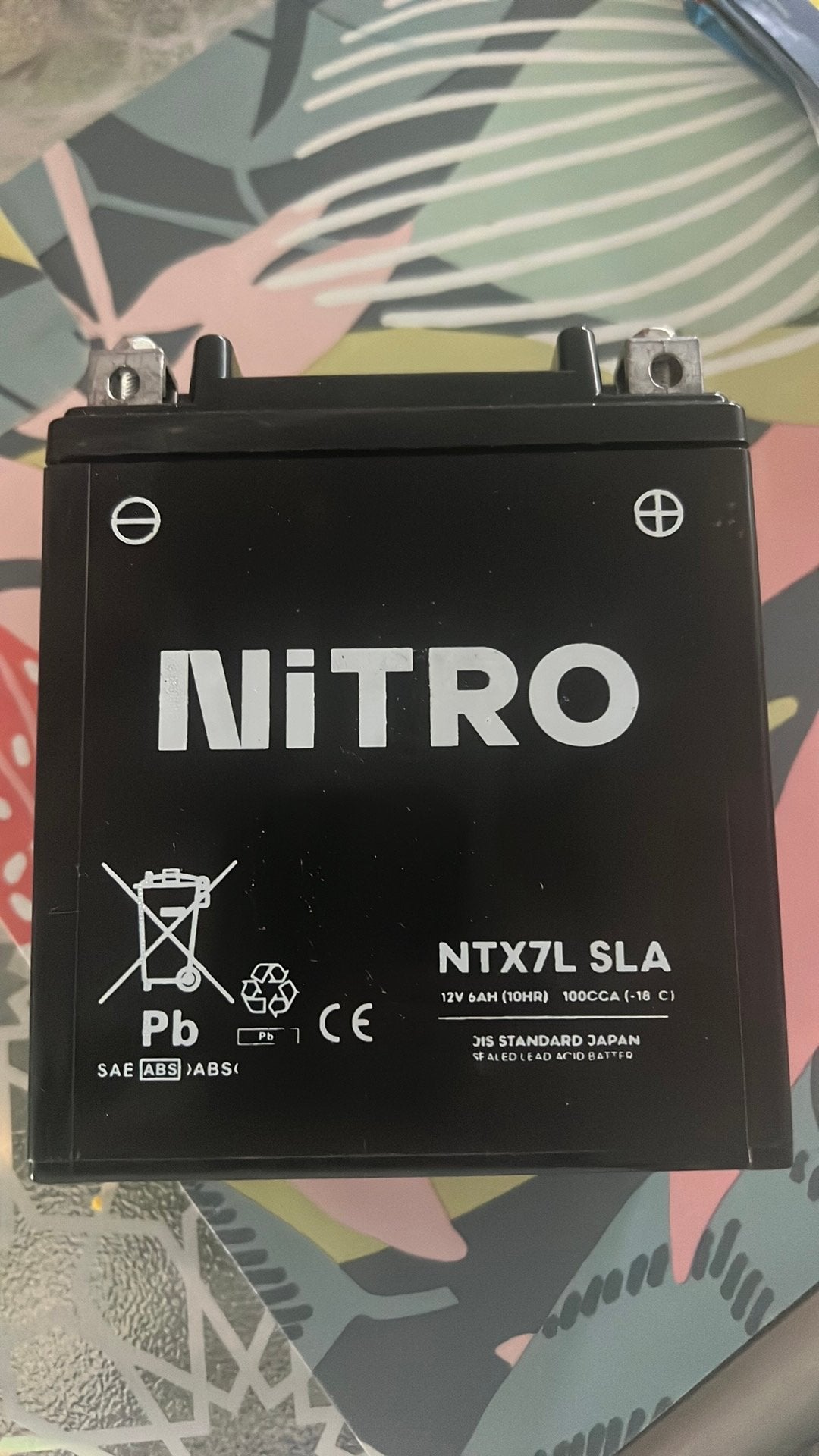 Nitro NTX7L AGM gel accu, Ophalen of Verzenden, Zo goed als nieuw, Overige typen