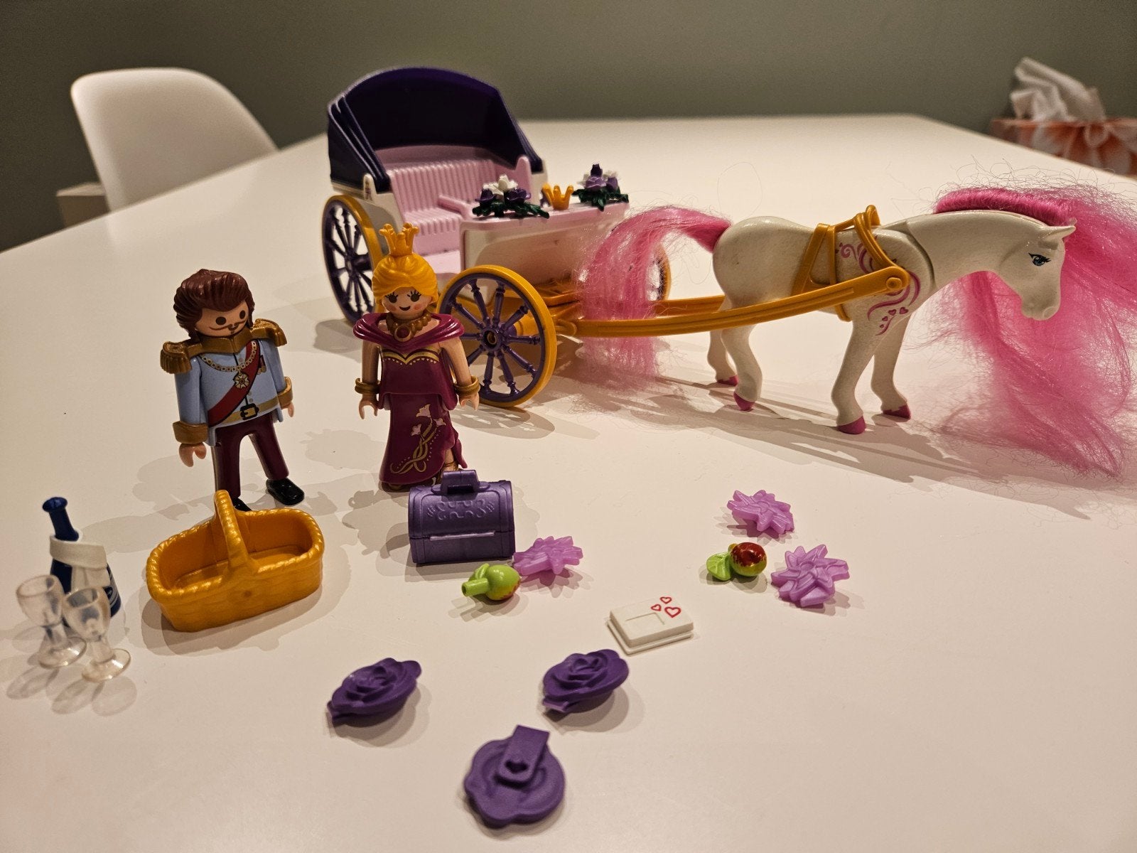 Playmobil 6856 koninklijke koets met paard, Kinderen en Baby's, Gebruikt, Complete set, Voertuig, Ophalen of Verzenden