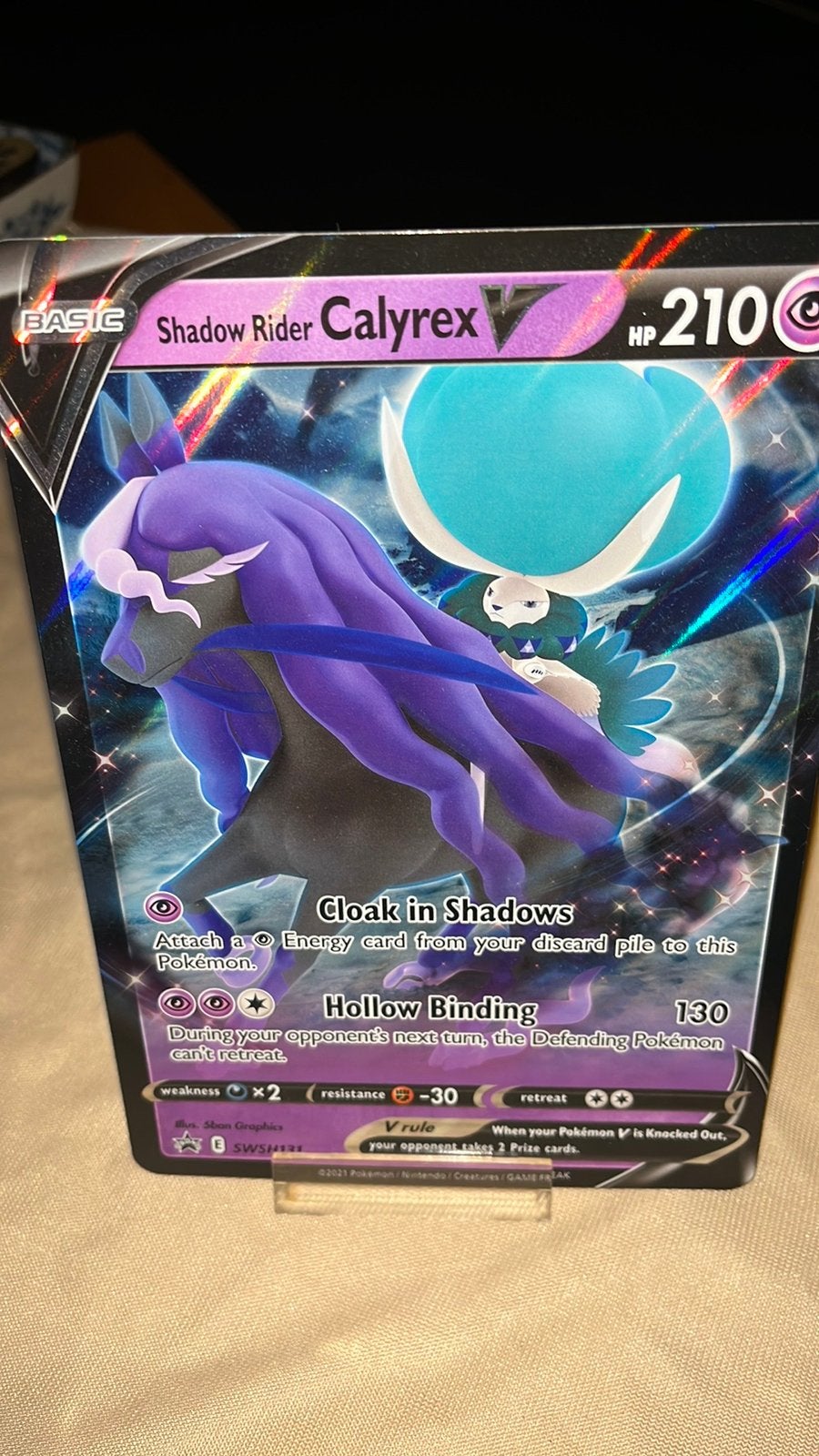 Pokemon Calyrex V promo swsh 131 Jumbo oversized 4,00 euro, Ophalen of Verzenden, Zo goed als nieuw