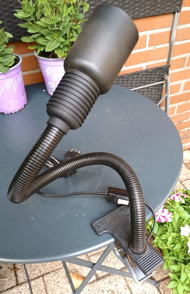 Flexible zwarte klemspot - in de stijl van Philips -jaren 60, Overige typen, Gebruikt, Vintage, Met schakelaar